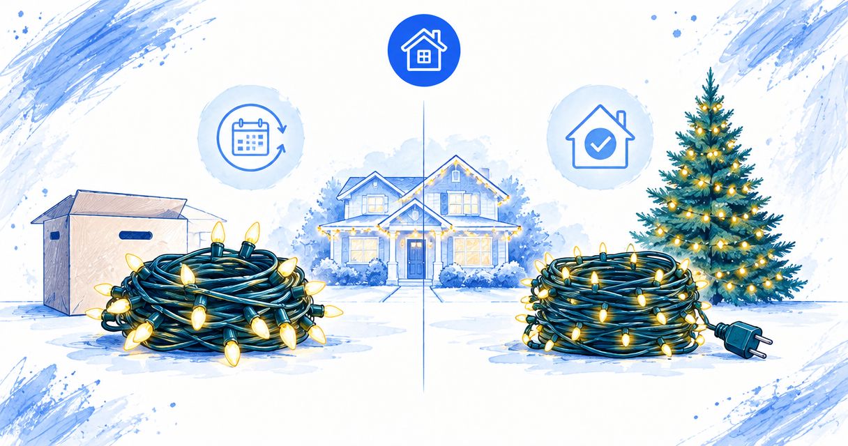 Are rented or owned Christmas lights better value?