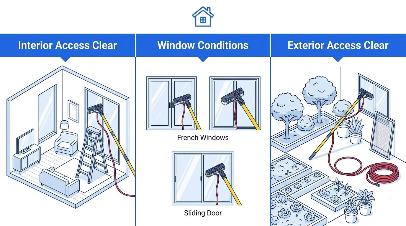 How do you prepare your Ventura home for window cleaners?
