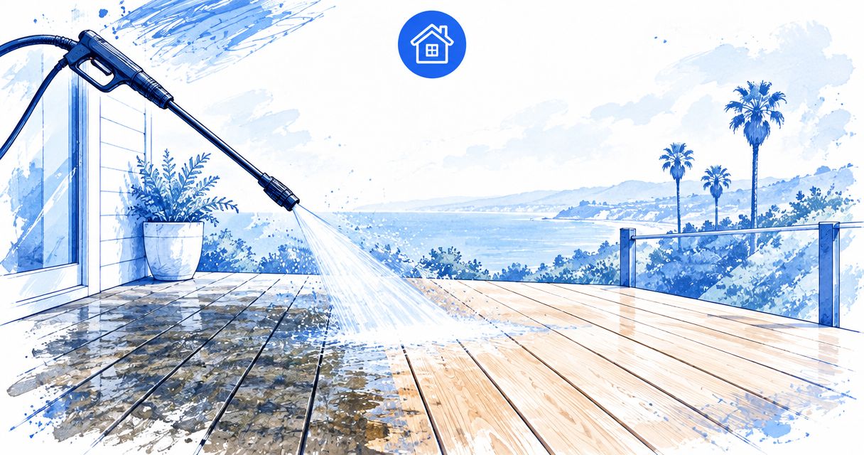 Should you pressure wash a Ventura wood deck?