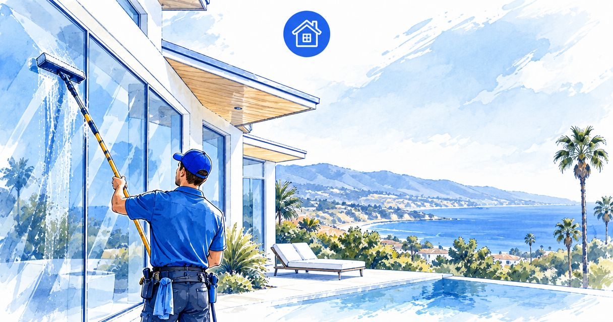 Window cleaning for Montecito homes with extensive glass