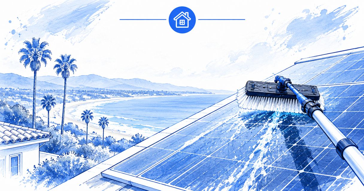 Best solar panel cleaning methods for coastal Santa Barbara homes
